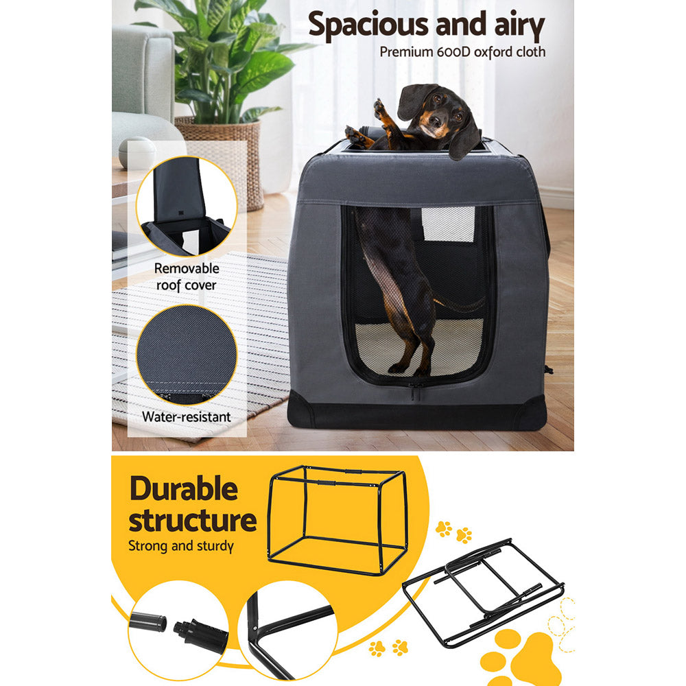 Soft Pet Carrier – 60x42cm, Grey