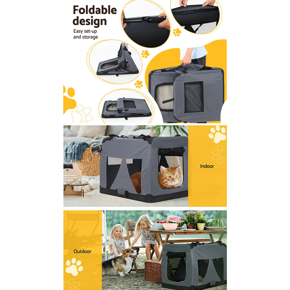 Soft Pet Carrier – 60x42cm, Grey