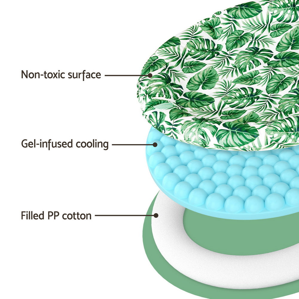 Round Gel Cooling Bed – 75cm, Green