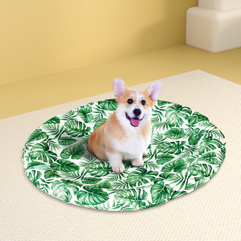 Round Gel Cooling Bed – 75cm, Green