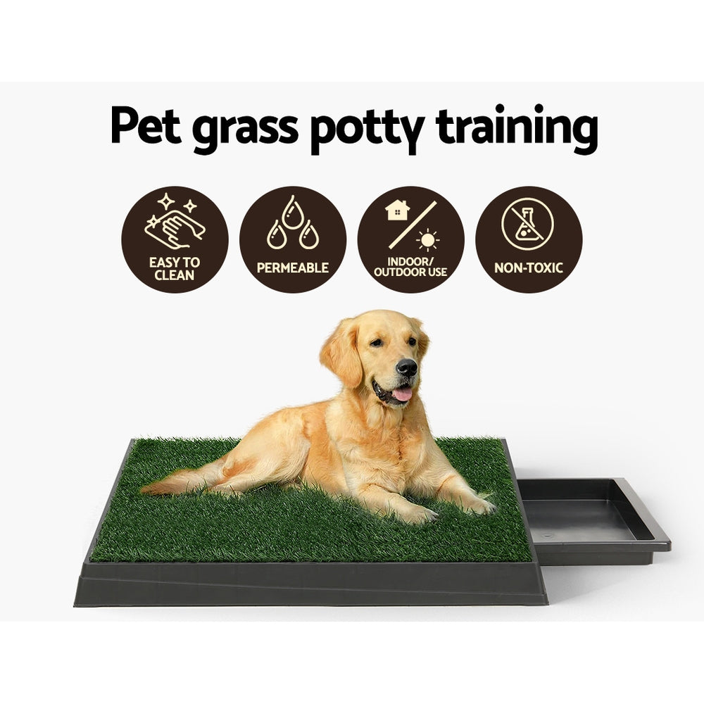 Grass Potty Pad with Tray – 2 Mats