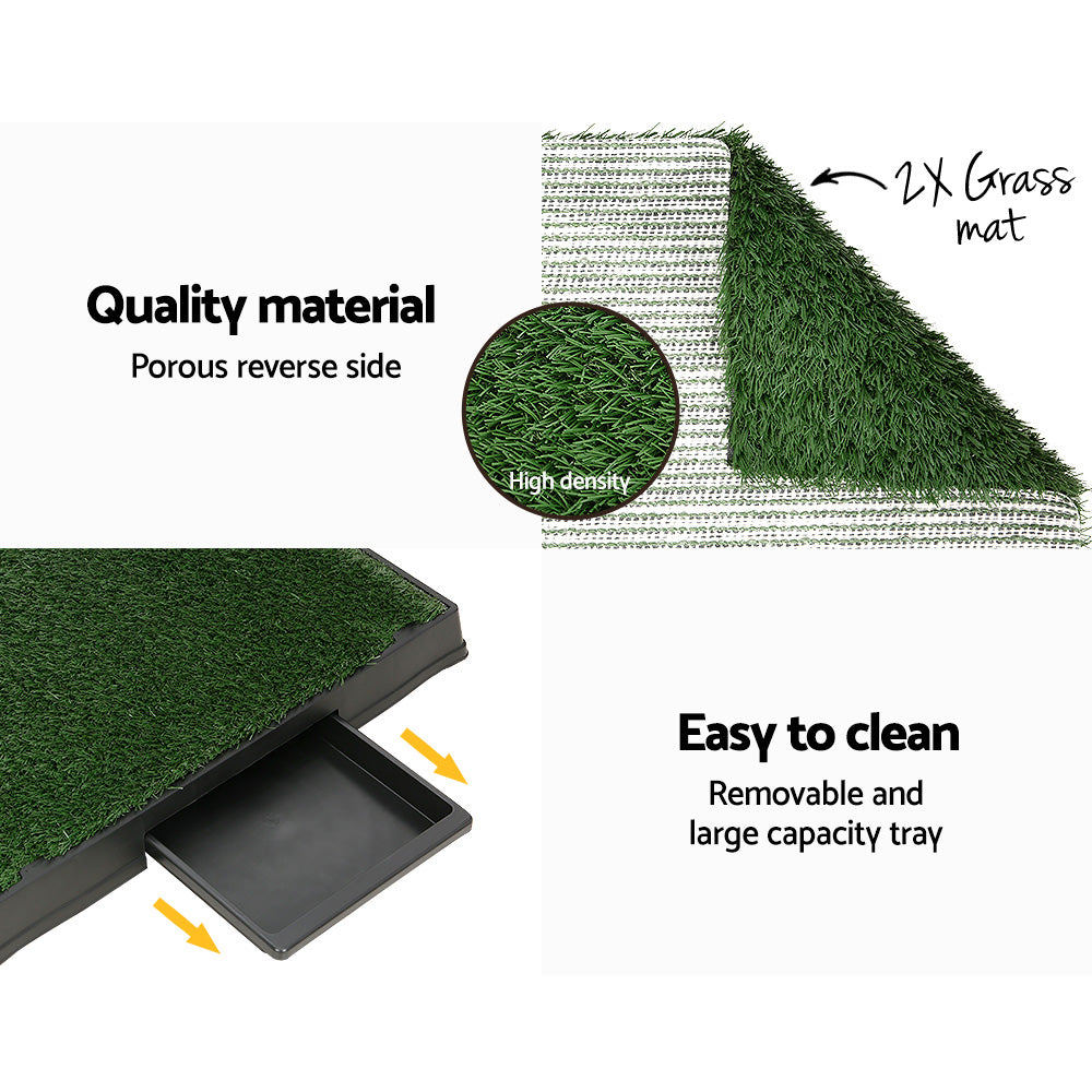 Grass Potty Pad with Tray – 2 Mats