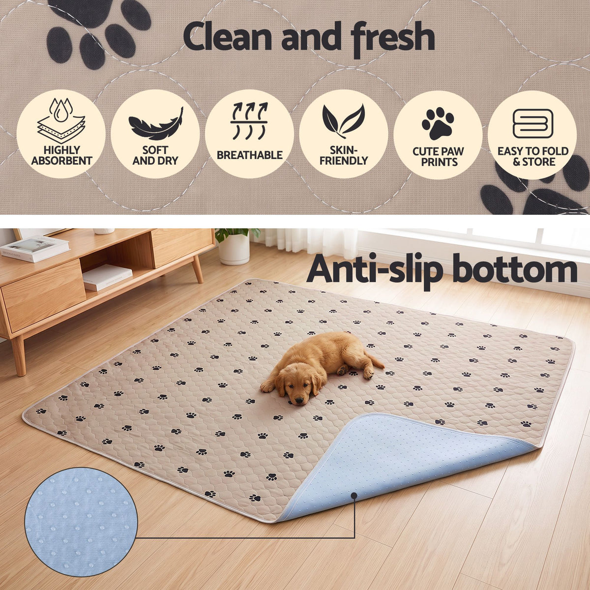 Washable Puppy Pad – 183x183cm