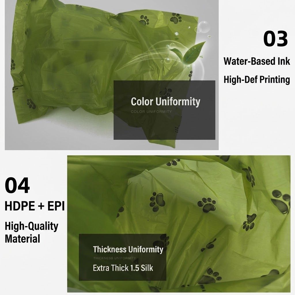 Poop Bags with Bone Hook & Dispenser – 8 Rolls
