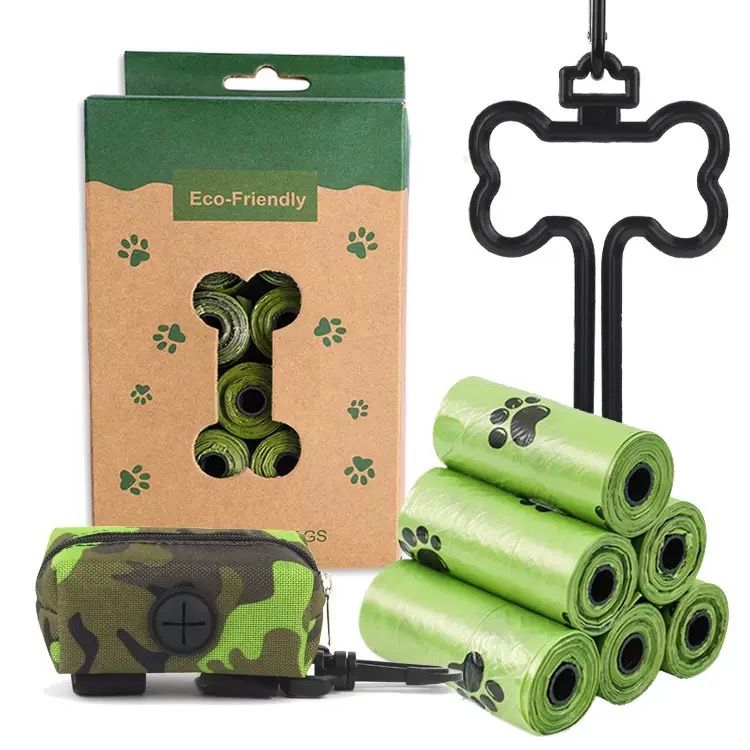 Poop Bags with Bone Hook & Dispenser – 8 Rolls