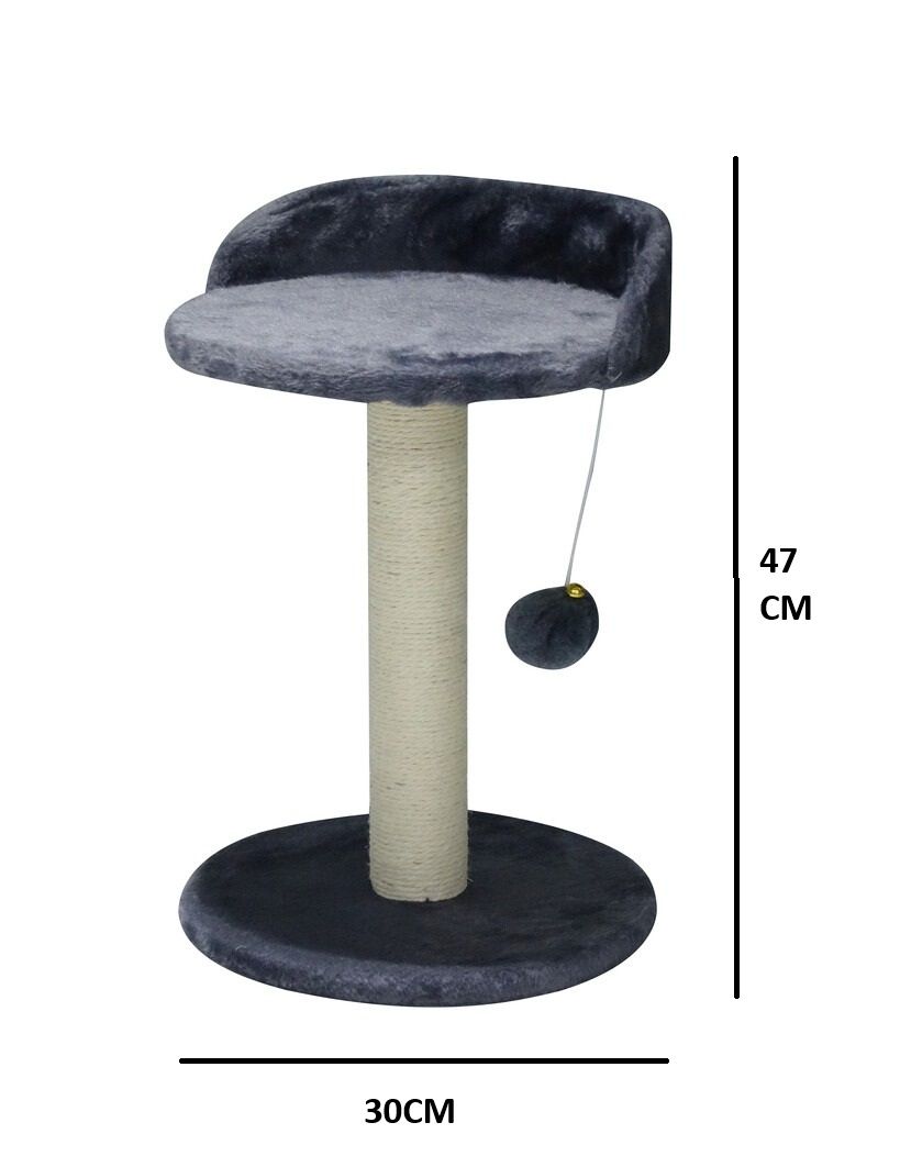 Small Cat Tree with Plush Perch & Toy – 47cm