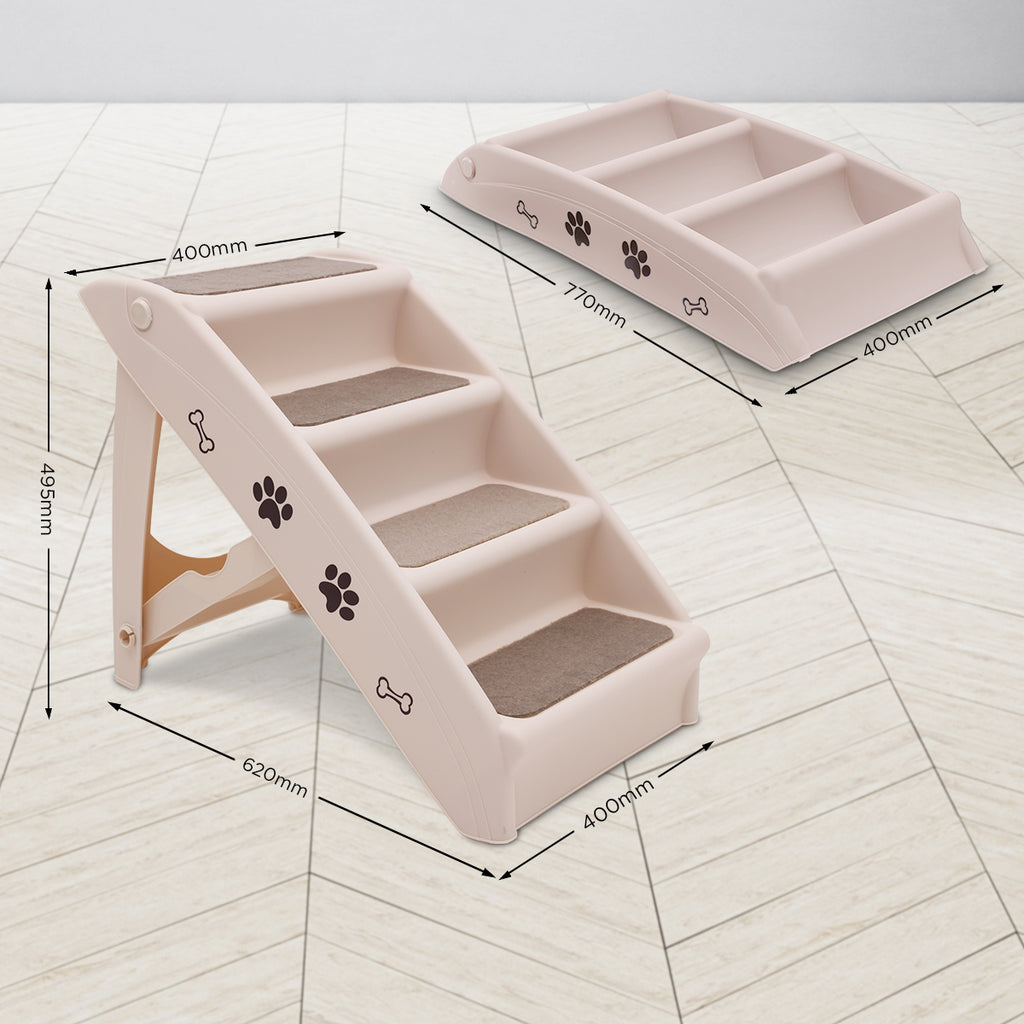 Foldable Pet Stairs 50cm – White