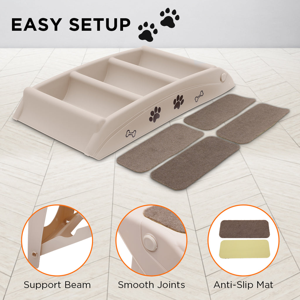 Foldable Pet Stairs 50cm – White