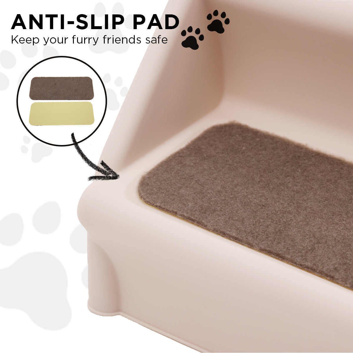 Foldable Pet Stairs 50cm – White