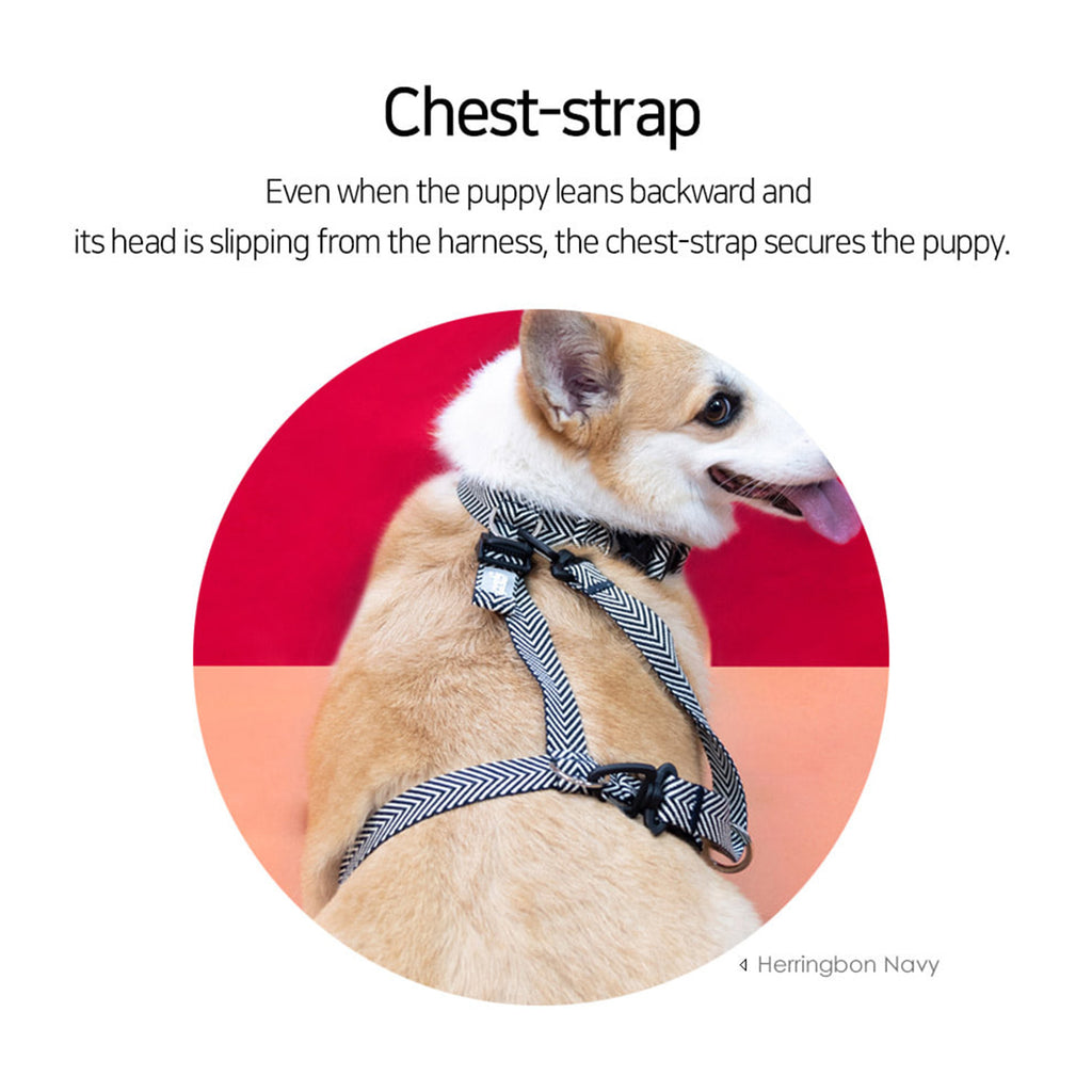 No-Pull Double-Strap Dog Harness – Pink, L