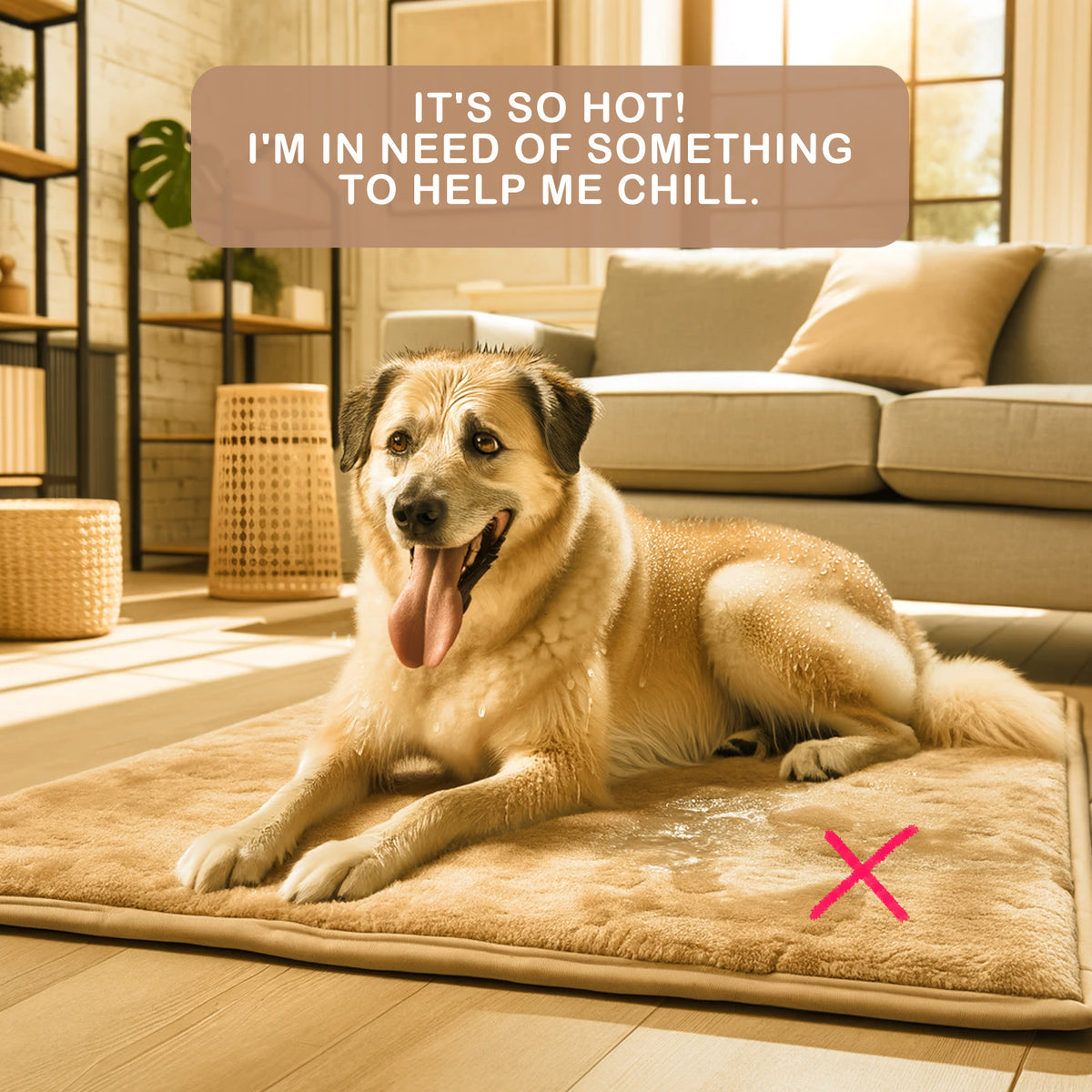 Roll-Up Dog Cooling Mat – Blue, L