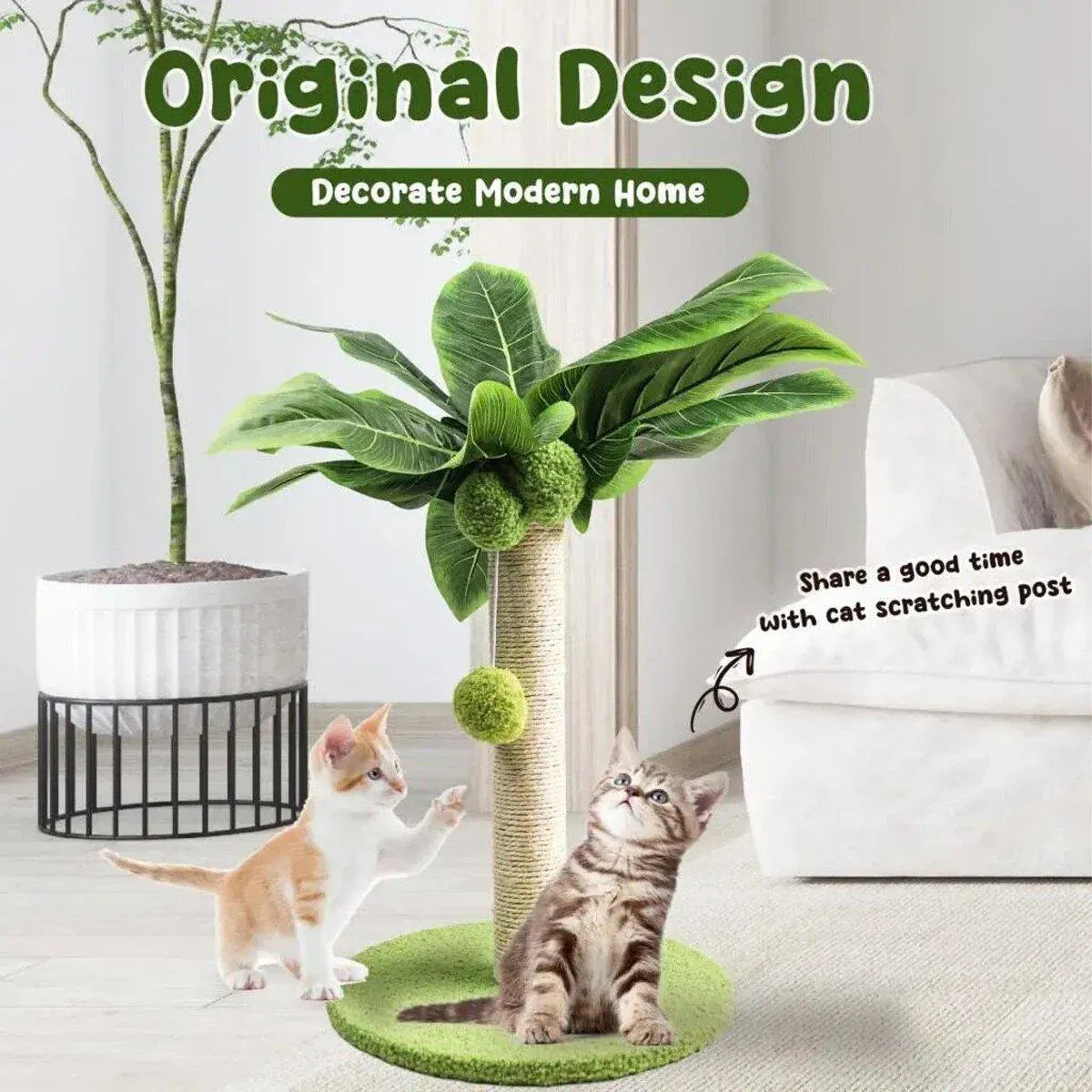 Coconut Tree Cat Scratching Post – Medium