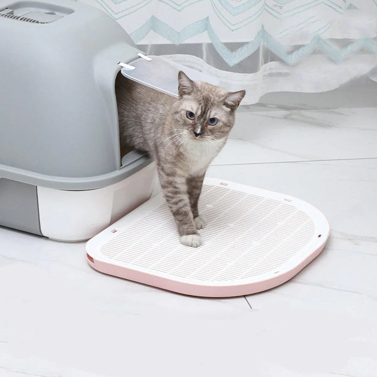 Anti-Spill Cat Litter Mat – Grey
