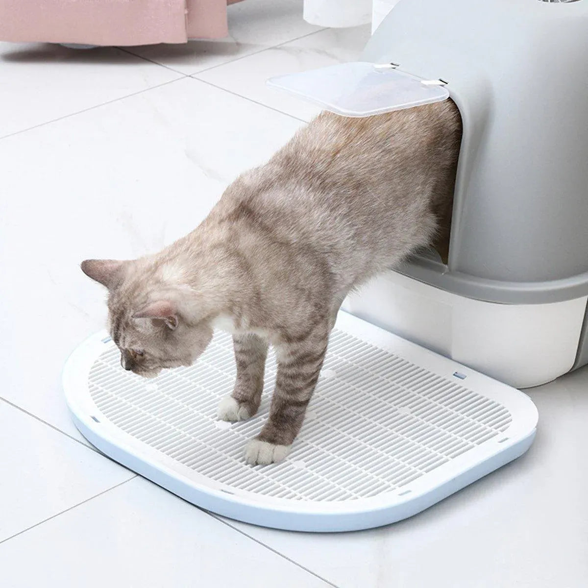 Anti-Spill Cat Litter Mat – Grey