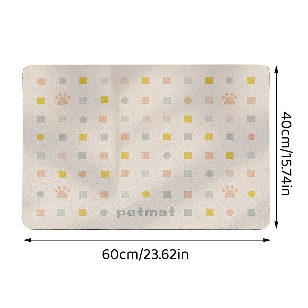 Absorbent Pet Feeding Mat – Light Grey