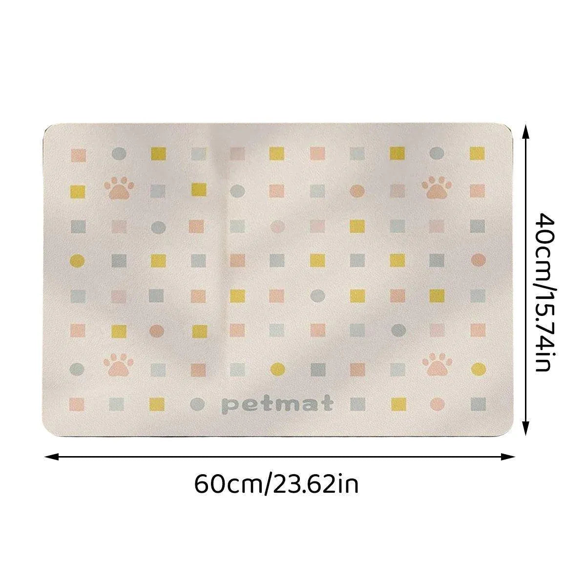 Absorbent Pet Feeding Mat – Light Grey