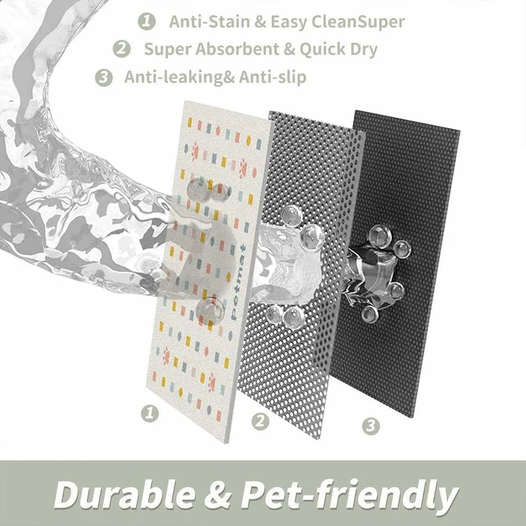 Absorbent Pet Feeding Mat – Light Grey