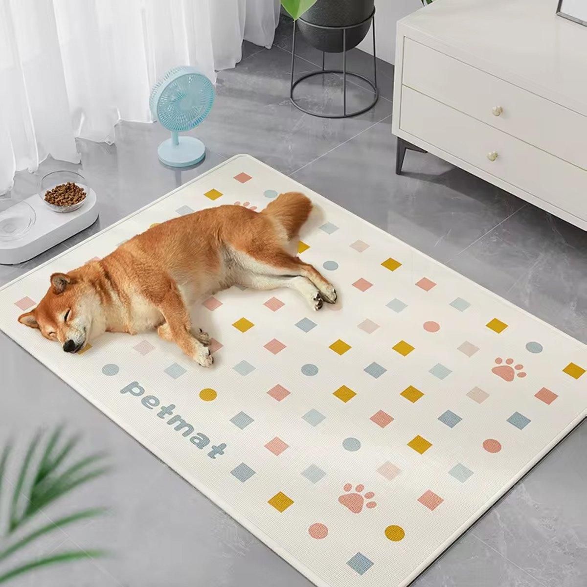 Absorbent Pet Feeding Mat – Light Grey