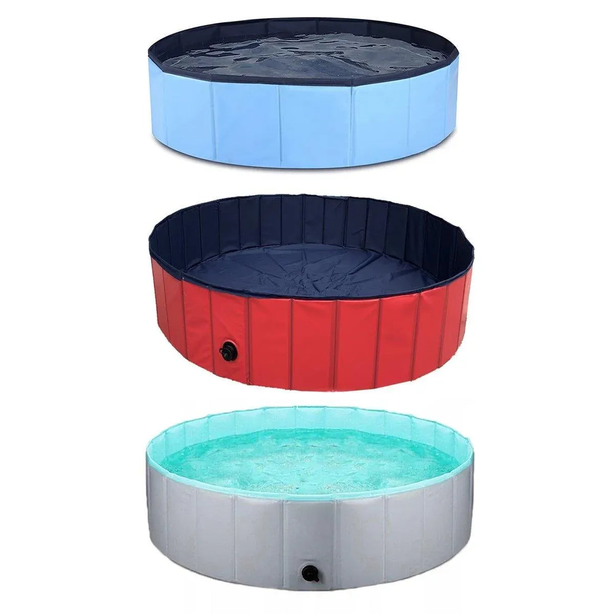 Foldable Dog Swimming Pool – Grey, 120x30cm