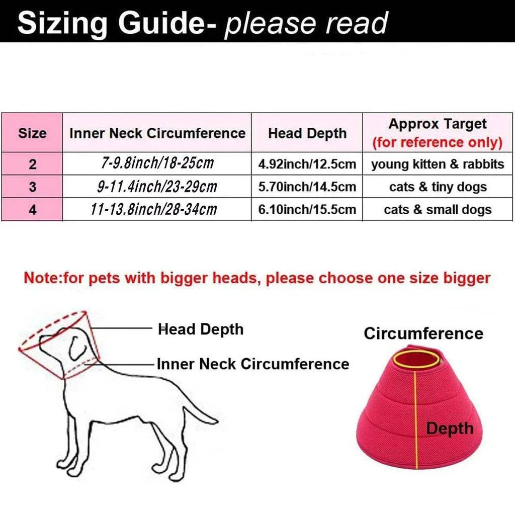 Pet Recovery Cone (E-Collar) – Grey, Size 2