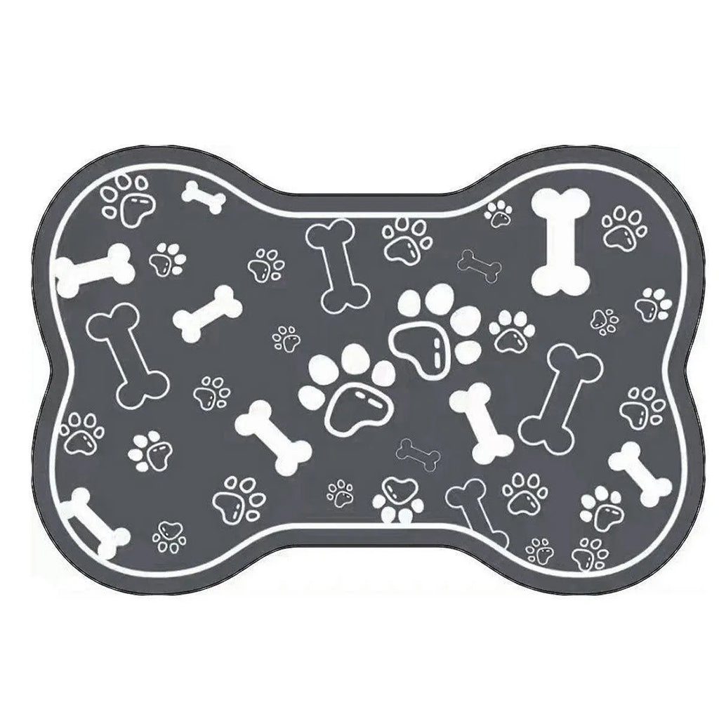 Absorbent Pet Feeding Mat – Black, 60x90cm