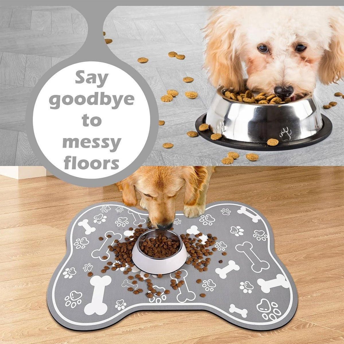 Absorbent Pet Feeding Mat – Black, 60x90cm