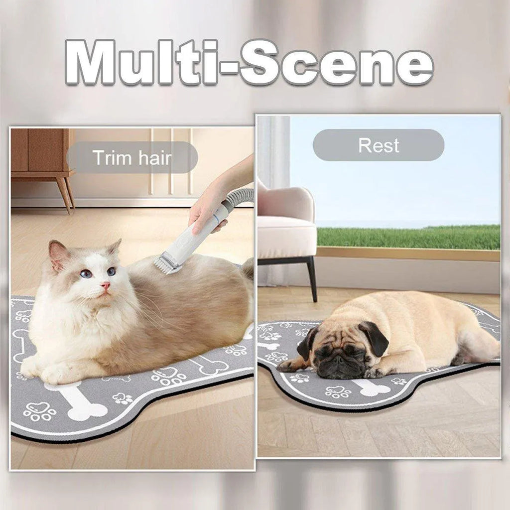 Absorbent Pet Feeding Mat – Black, 60x90cm