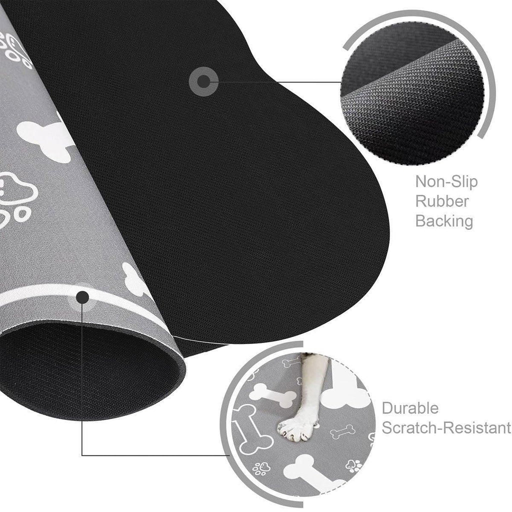 Absorbent Pet Feeding Mat – Black, 60x90cm