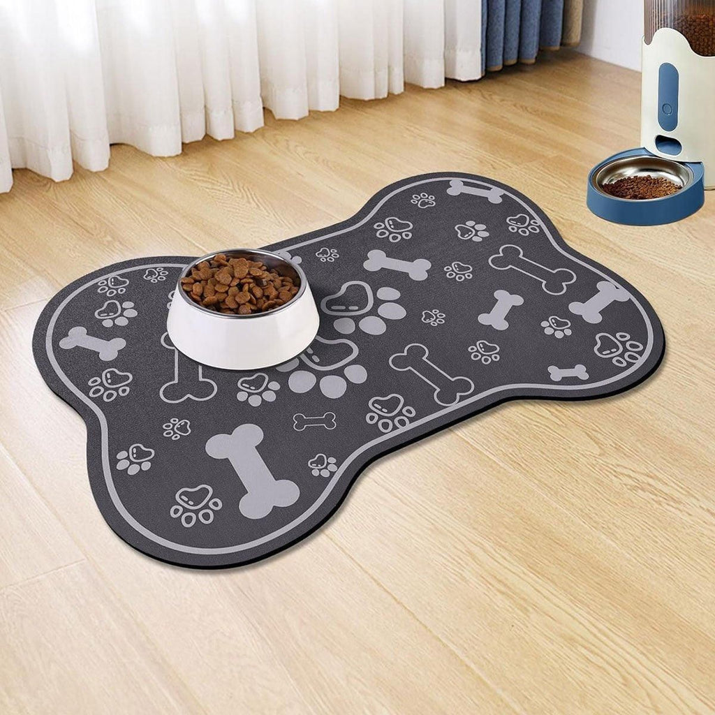 Absorbent Pet Feeding Mat – Black, 60x90cm