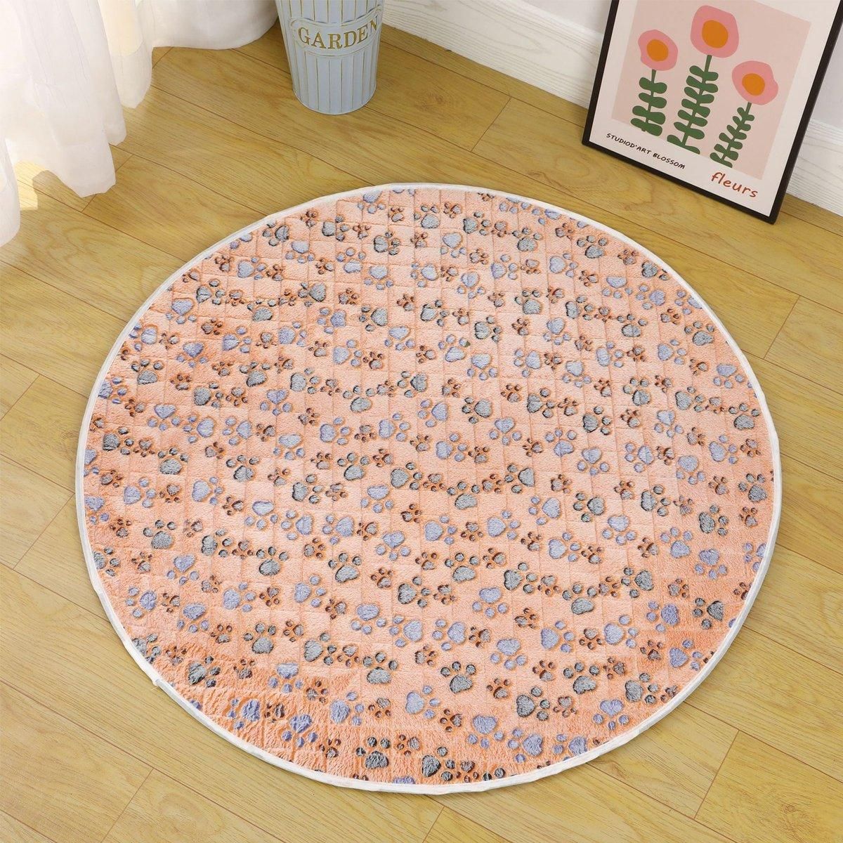 Washable Round Puppy Pad – Khaki, 55cm