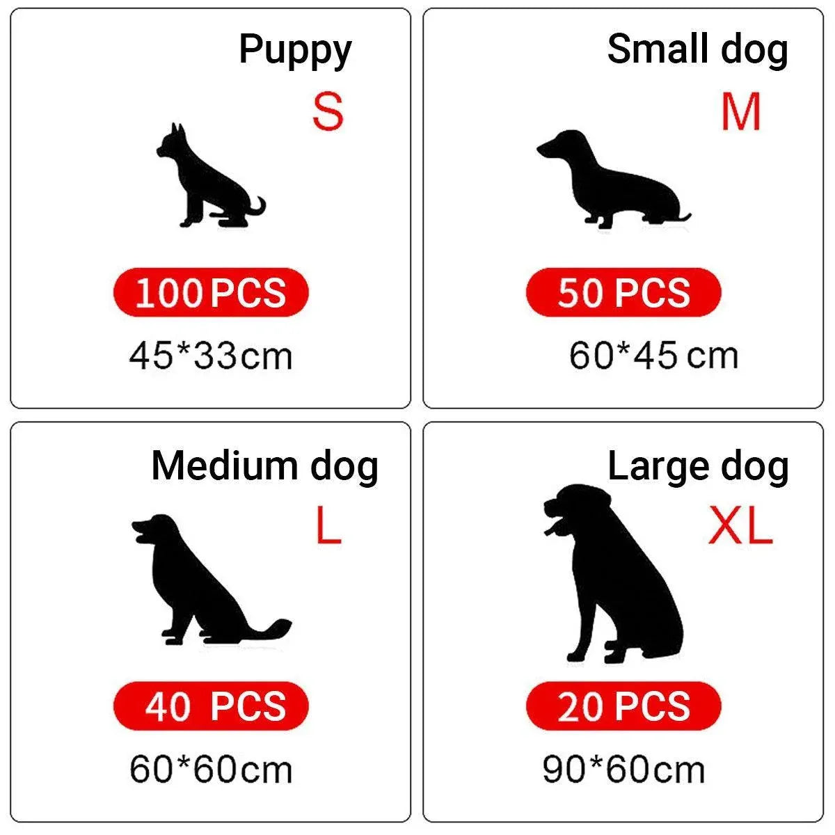 Puppy Training Pads – M 60x45cm, 50 Pack