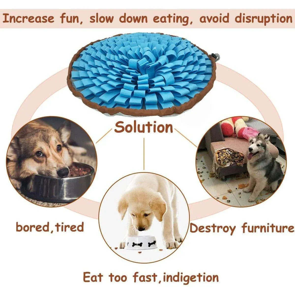Snuffle Mat for Dogs – Blue