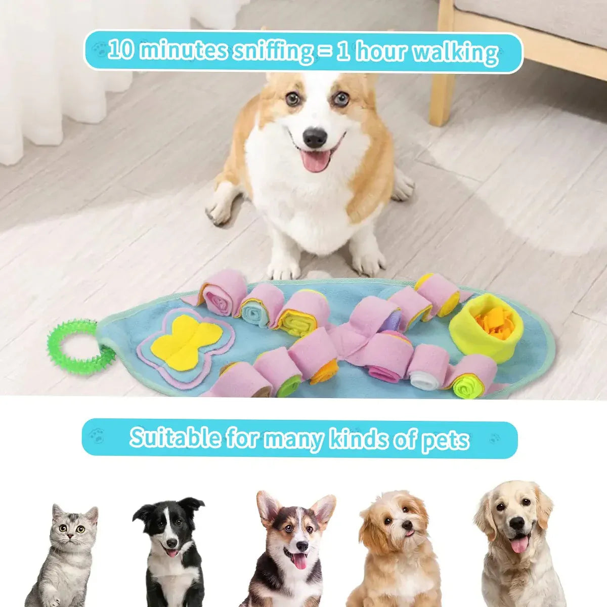 Snuffle Mat Puzzle Toy for Dogs