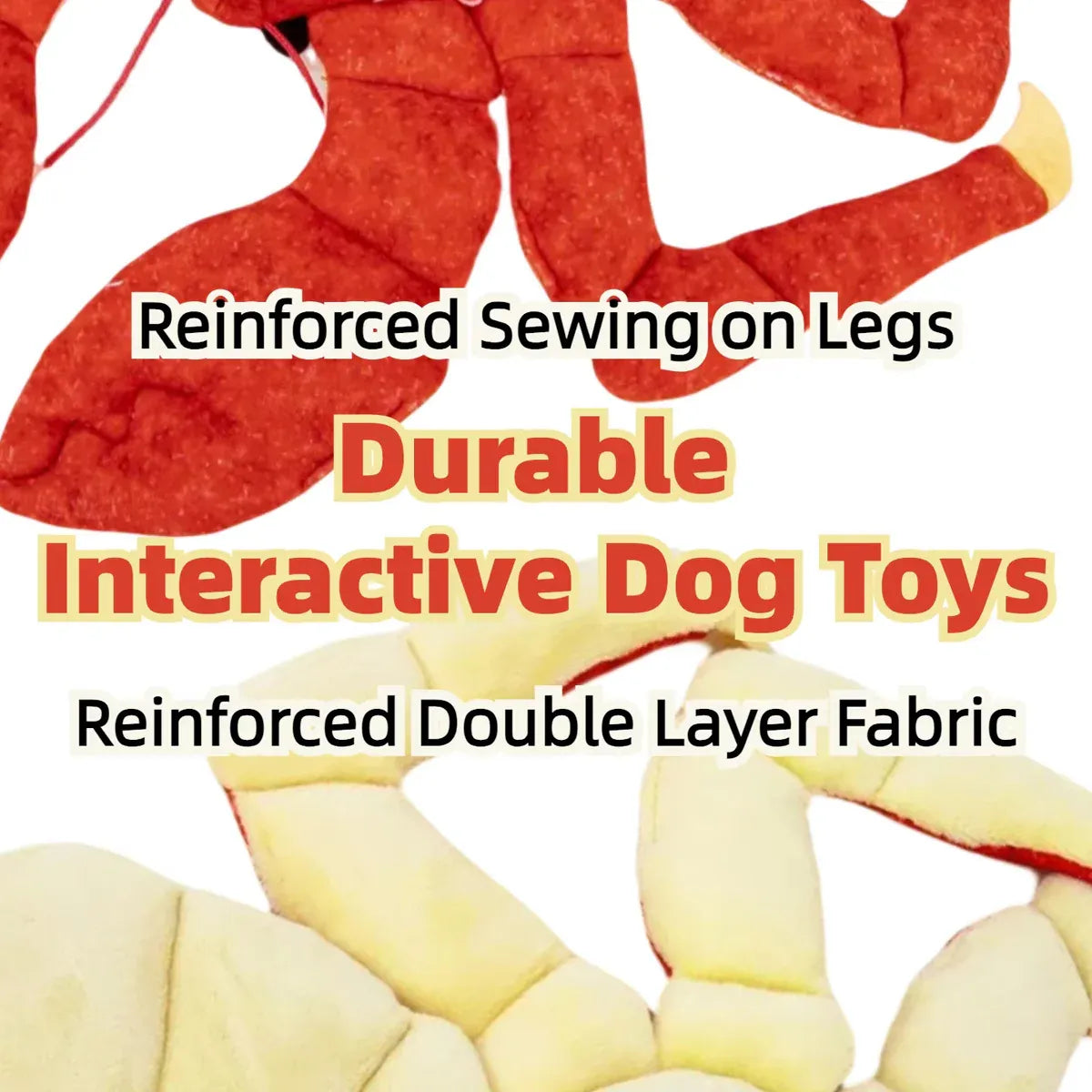 Plush Crab Chew Toy – Puppies & Small Dogs