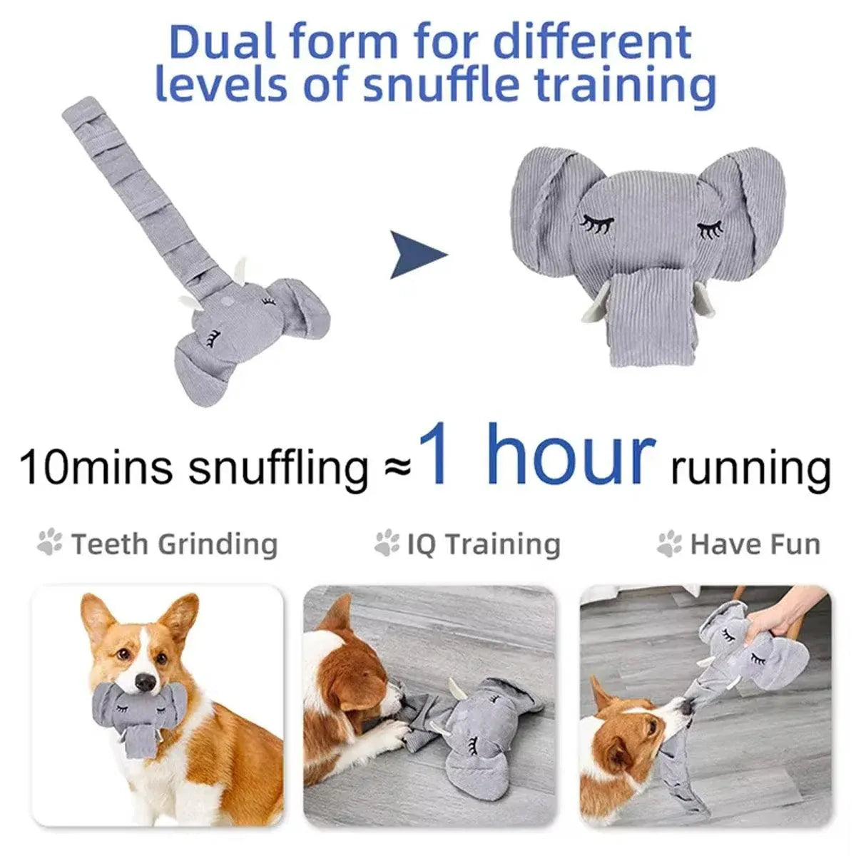 Elephant Snuffle Toy with Sound