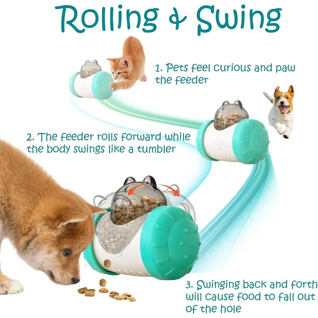 Treat-Dispensing Swing Toy – Pink