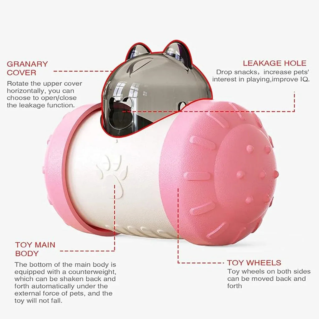 Treat-Dispensing Swing Toy – Pink