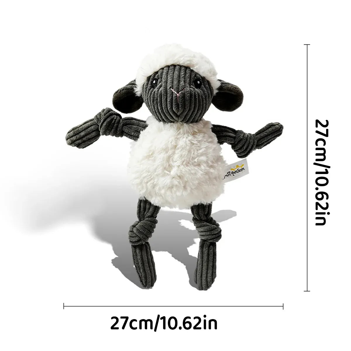 Squeaky Plush Lamb Dog Toy