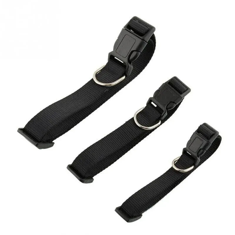 Adjustable Nylon Puppy Collar – Grey, S