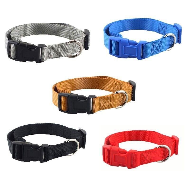 Adjustable Nylon Puppy Collar – Yellow, S