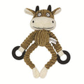 Unstuffed Squeaky Dog Toy – Cow