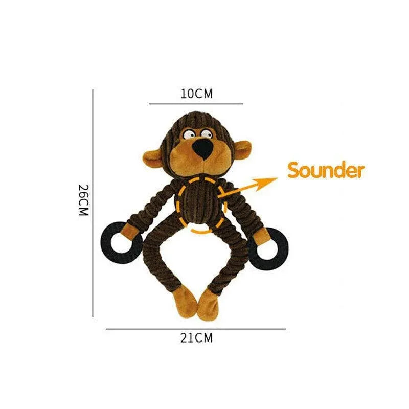 Unstuffed Squeaky Dog Toy – Cow