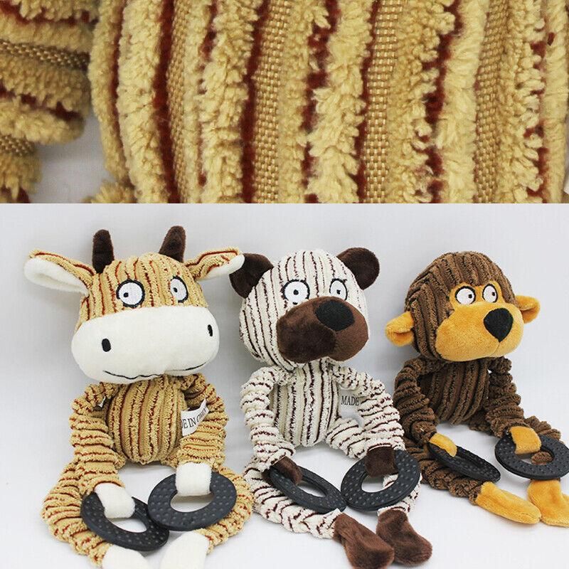 Unstuffed Squeaky Dog Toy – Cow