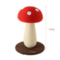 Mushroom Cat Tree with Sisal Scratching Post – Red, 50cm