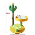 Cactus & Pineapple Cat Tree with Scratching Post & Perch – Yellow