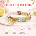 Floral Lace Cat Collar with Bell – Orange