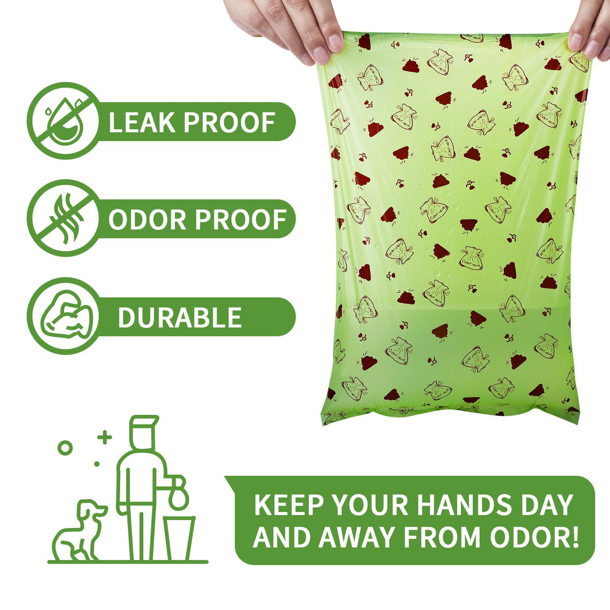 Dog Poop Bags with Dispenser – 16 Rolls ($14 Off in Cart)