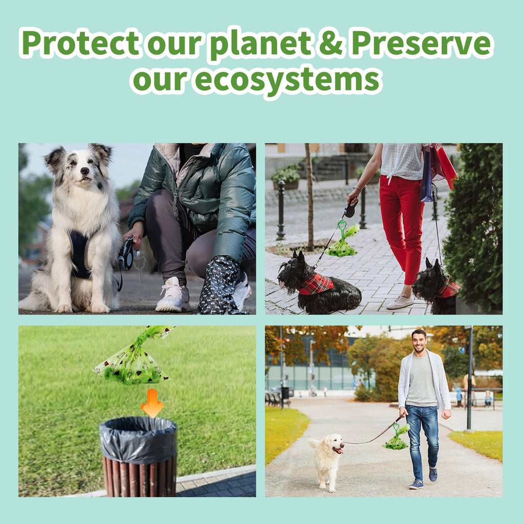 Dog Poop Bags with Dispenser – 16 Rolls (240 Bags)