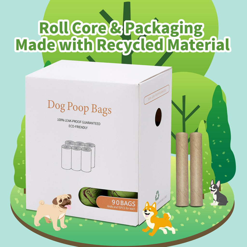 Dog Poop Bags with Dispenser – 12 Rolls (180 Bags)